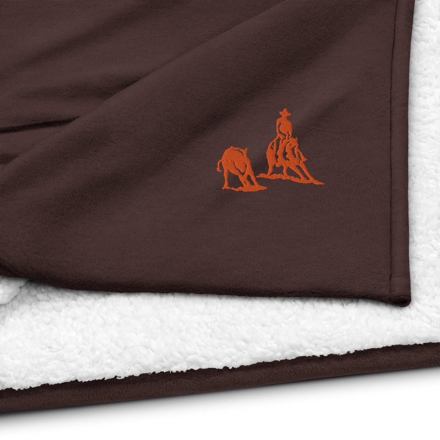 Premium sherpa blanket - Cutting horse