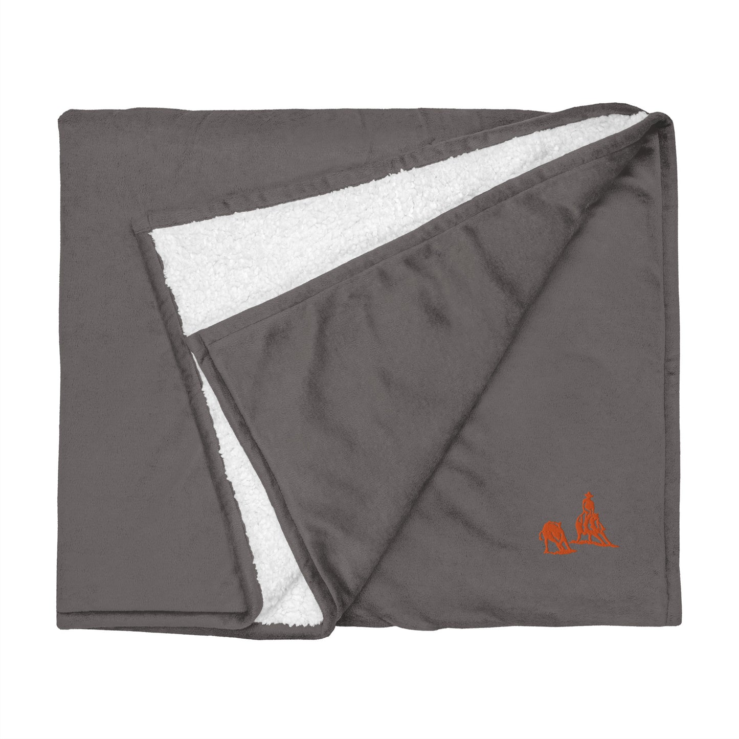 Premium sherpa blanket - Cutting horse