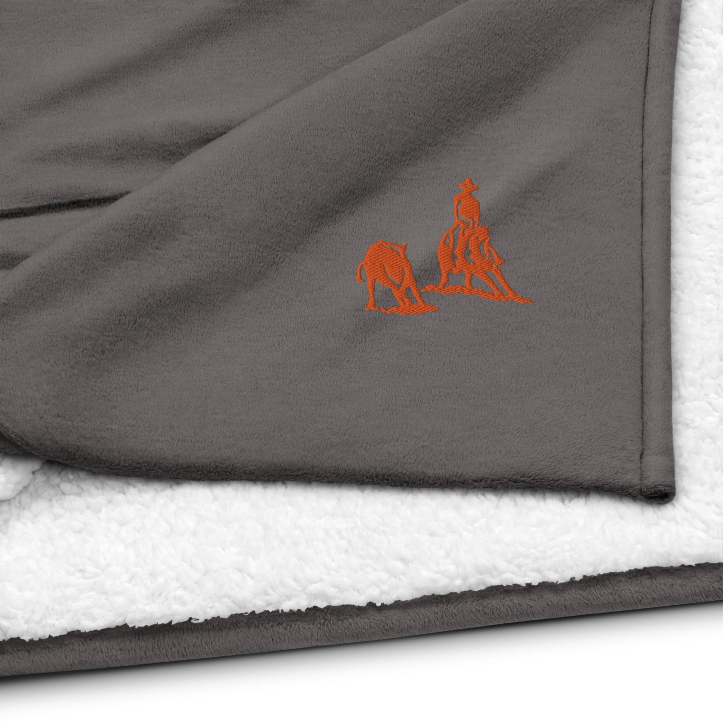 Premium sherpa blanket - Cutting horse