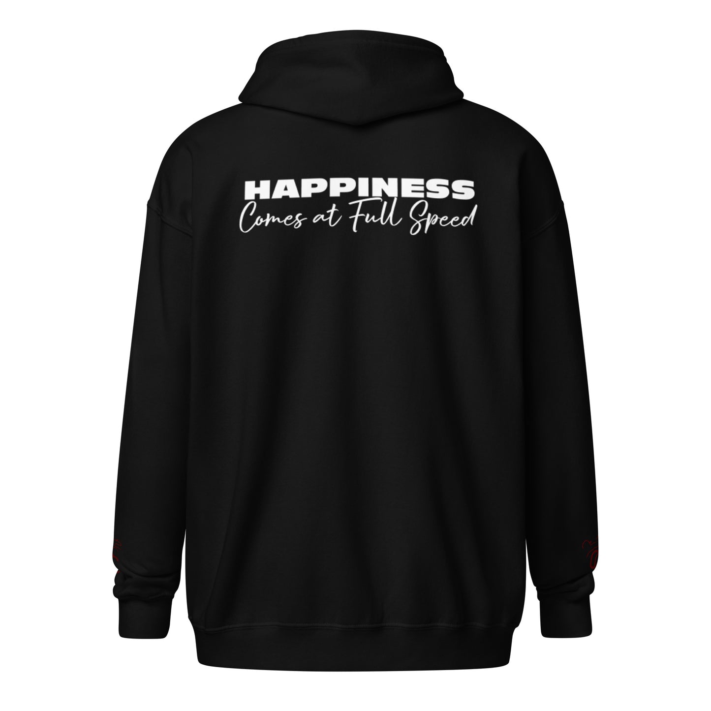 Barrel Racer - Happiness Comes at Full Speed - Unisex heavy blend zip hoodie