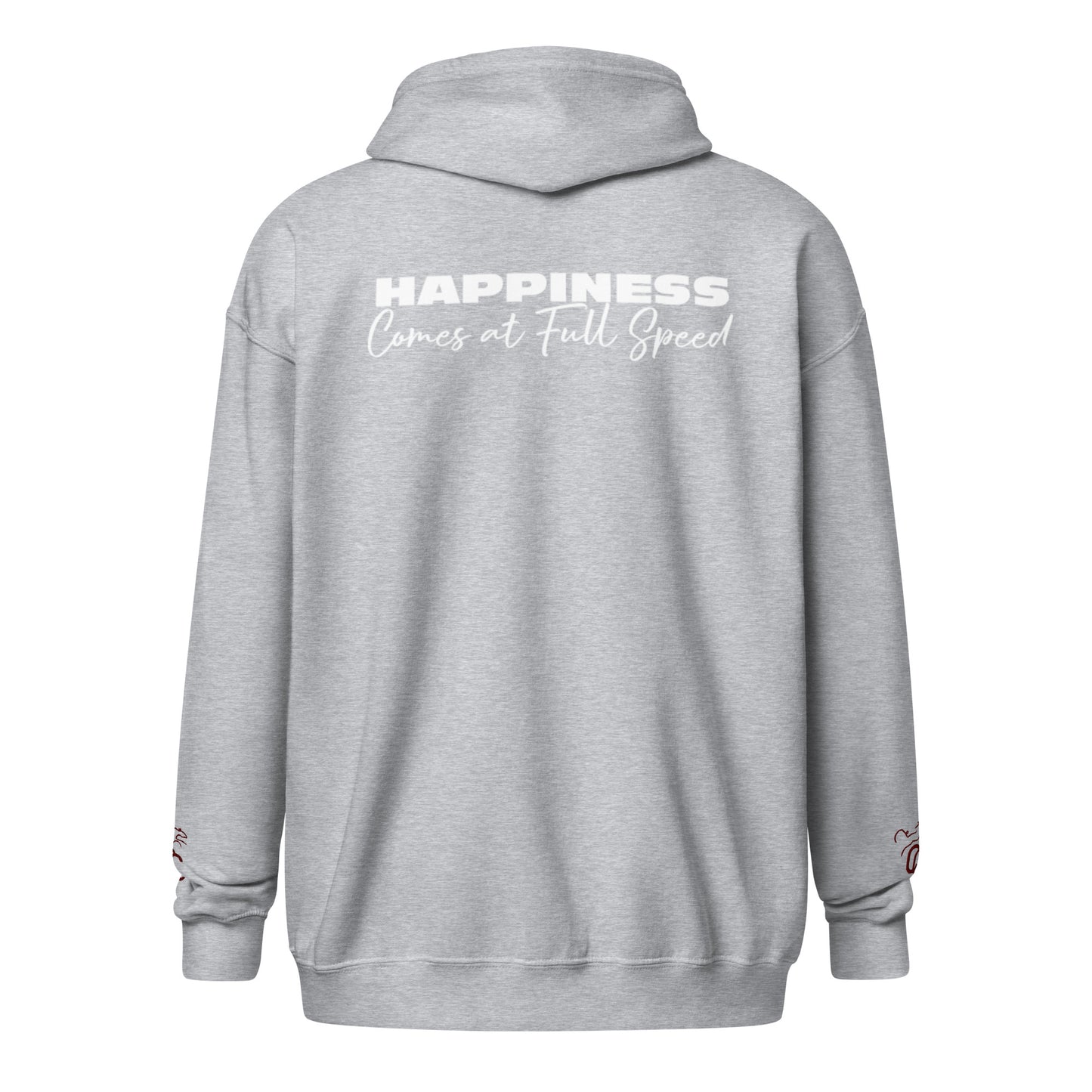 Barrel Racer - Happiness Comes at Full Speed - Unisex heavy blend zip hoodie